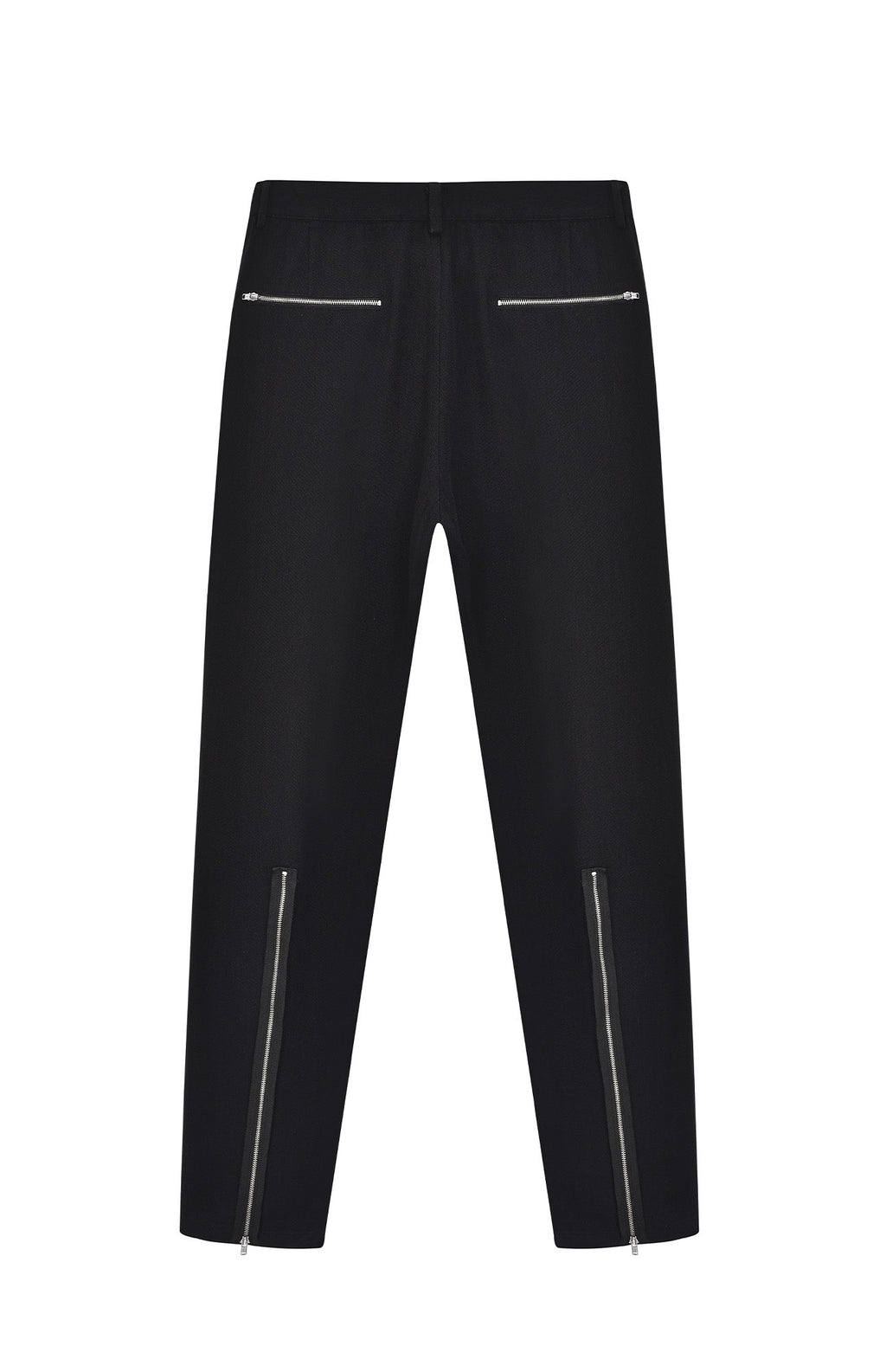 VENTUREK Distressed Zippered-Hem Slogan Slim Pants