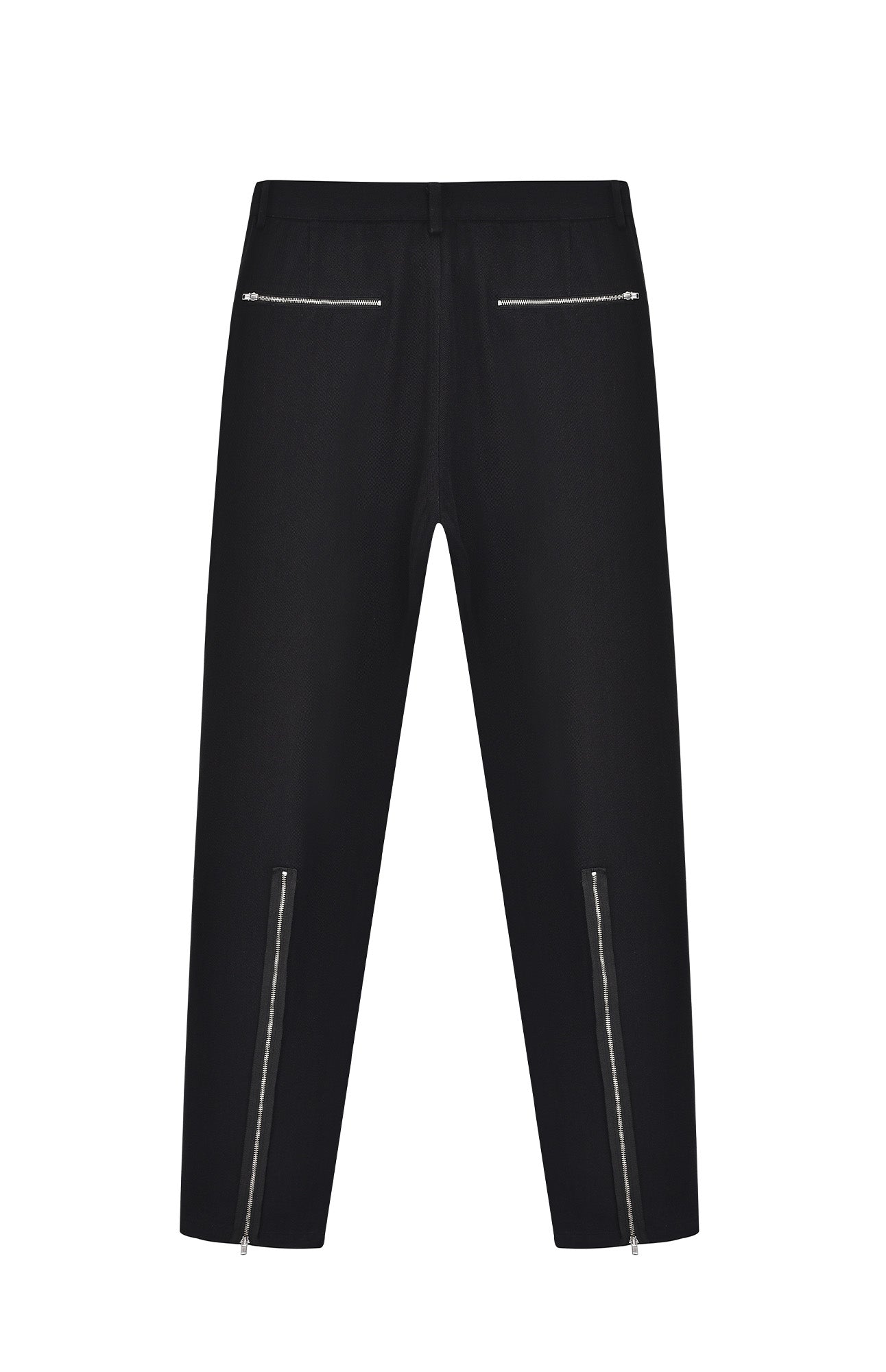 VENTUREK Distressed Zippered-Hem Slogan Slim Pants