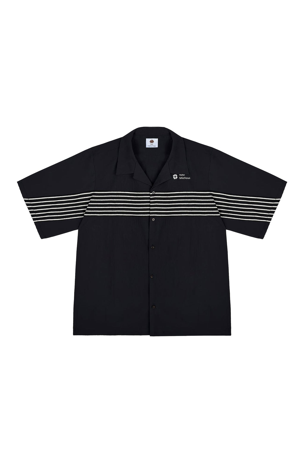 MIICHOUS Contrast Stripe Short-Sleeve Shirt