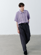 GRAINMUSTARD Crinkled Linen-Cotton Half Shirt