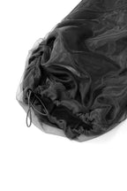 RELABEL Detachable Drape Ruched Oversized Shorts Black