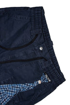 RELABEL Multi-Pocket Detachable Scarf Distressed Cargo Dark Blue