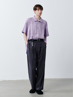 GRAINMUSTARD Crinkled Linen-Cotton Half Shirt