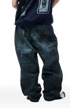 CYCYCY Dirty Wash Graffiti Baggy Jeans