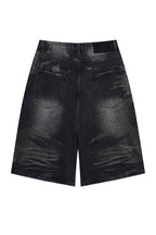CLP Diamond Distressed Straight-Leg Jorts