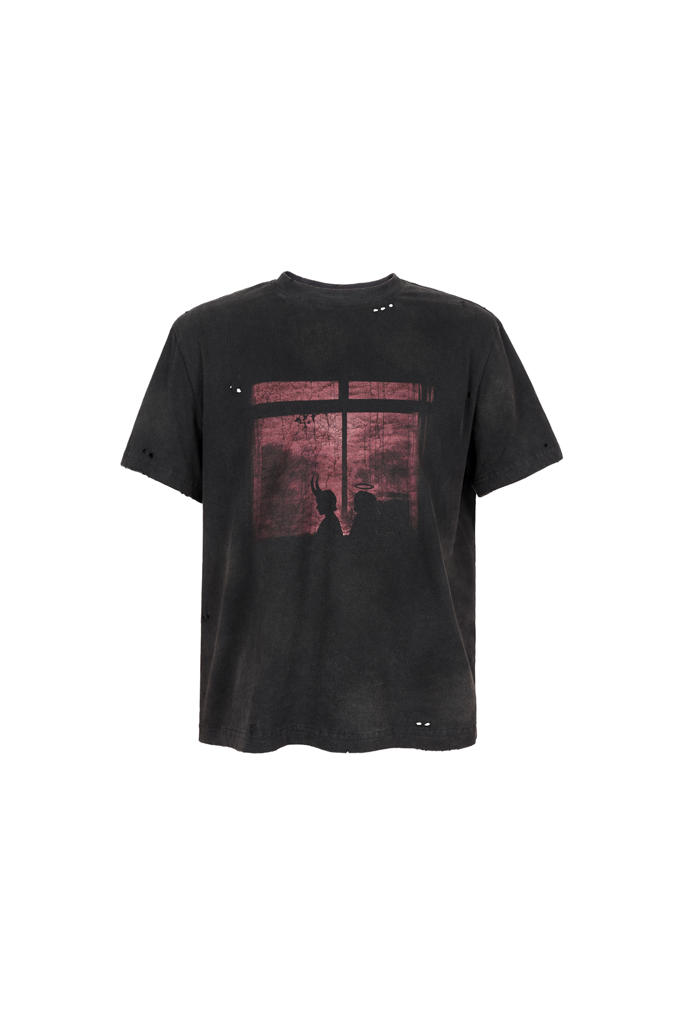 UNDERWATER Washed Distressed Graphic T-Shirt