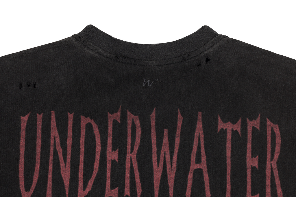 UNDERWATER Washed Distressed Graphic T-Shirt