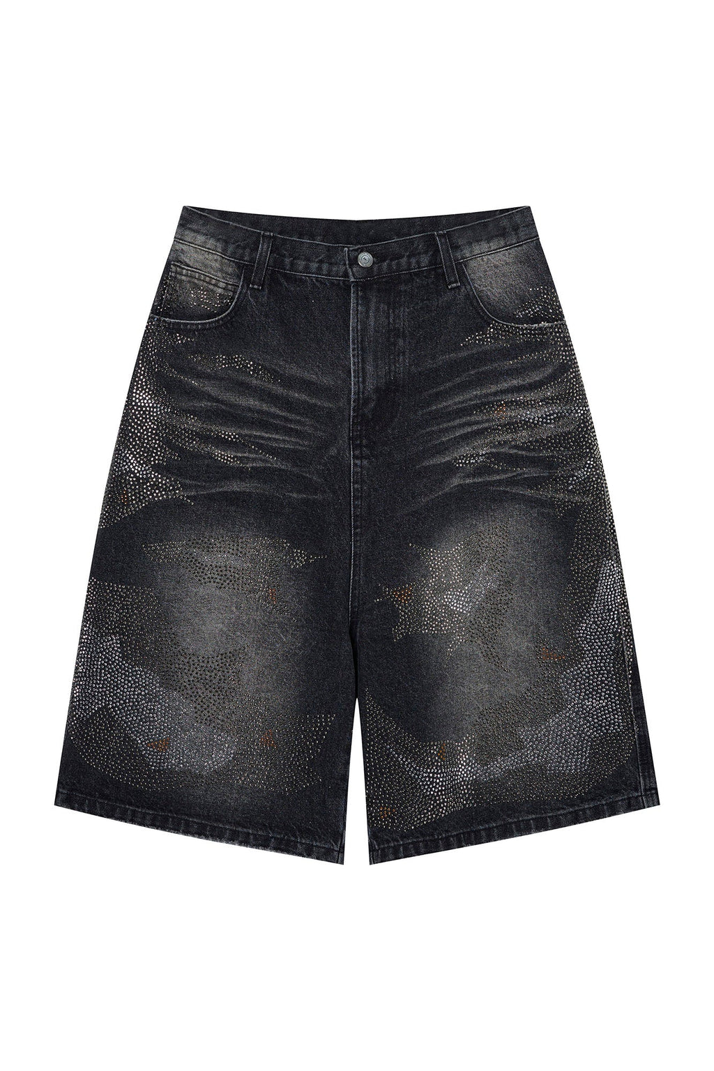 CLP Diamond Distressed Straight-Leg Jorts