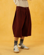 CLP Classic Rivet Pleated Oversized Shorts