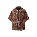 ME DA IGUAL Classic Leopard Full-Print Half Shirt