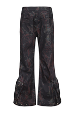CYCYCY Abstract Graphic Cargo Flared Jeans