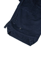 RELABEL Multi-Pocket Detachable Scarf Distressed Cargo Dark Blue