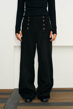 KREATE Double-Breasted Straight-Leg Pants