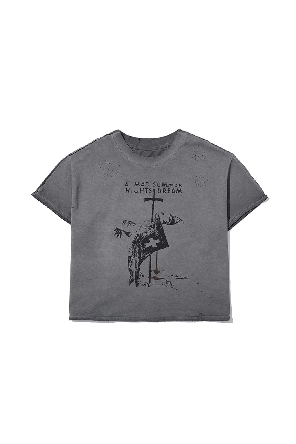 LUUUCAM A Mad Summer Night Dream Distressed Panel T-Shirt