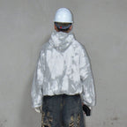 LUUUCAM Brush-Paint Faded Logo Hoodie