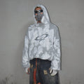 LUUUCAM Brush-Paint Faded Logo Hoodie