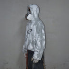 LUUUCAM Brush-Paint Faded Logo Hoodie