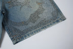 CLP Diamond Distressed Straight-Leg Jorts