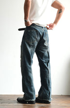 NEIGBORL Distressed Straight-Leg Denim Pants