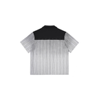 ESAIAS Studded Washed Dotted Stripe Half Shirt