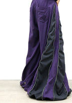 RELABEL Layered Multi-Zip Drawstring Sweatpants Purple