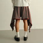 KADAKADA Sweater-Reworked Striped Knit Shorts