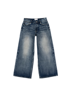 IN EXISTENCE x i Washed Lightning Fade Wide-Leg Jeans Blue