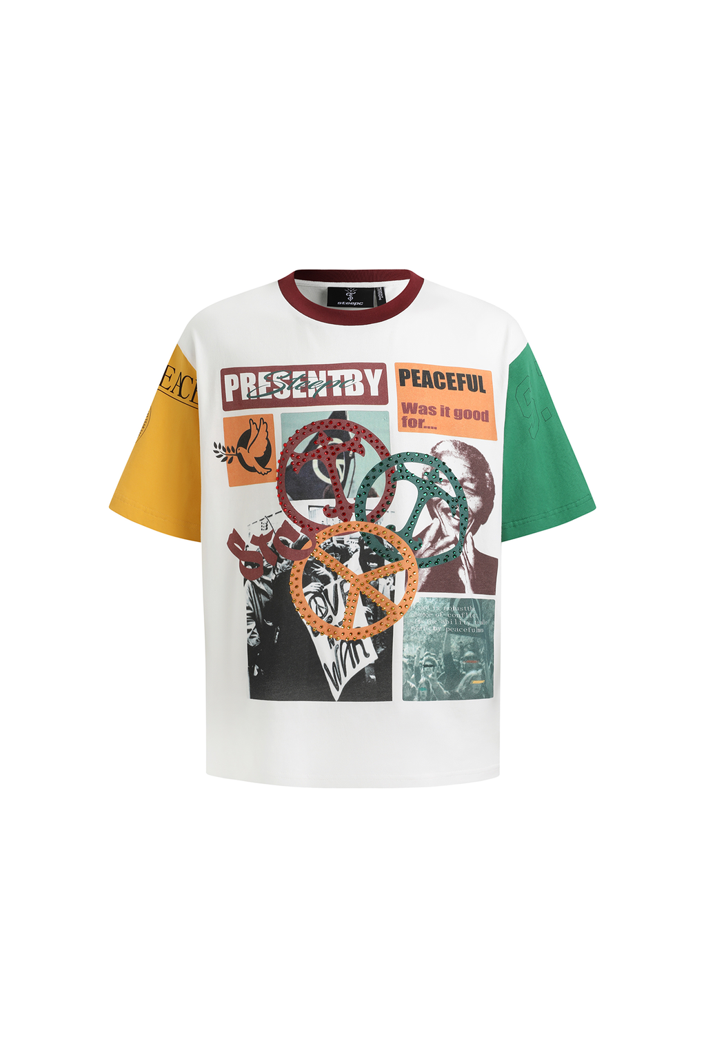 STEEPC Contrast Diamond Graphic T-Shirt