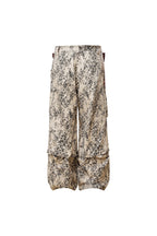 OIPWORD Retro Leopard Detachable Panel Cargo Jeans