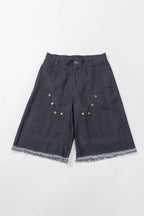 KADAKADA Rivet Raw Edge Shorts