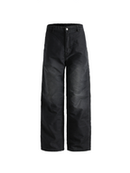 PMW Retro Washed Crinkled Wide-Leg Jeans