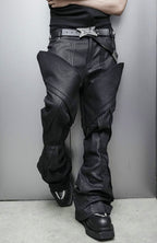 SSIN7 Wing Pocket Waxed Flared Jeans