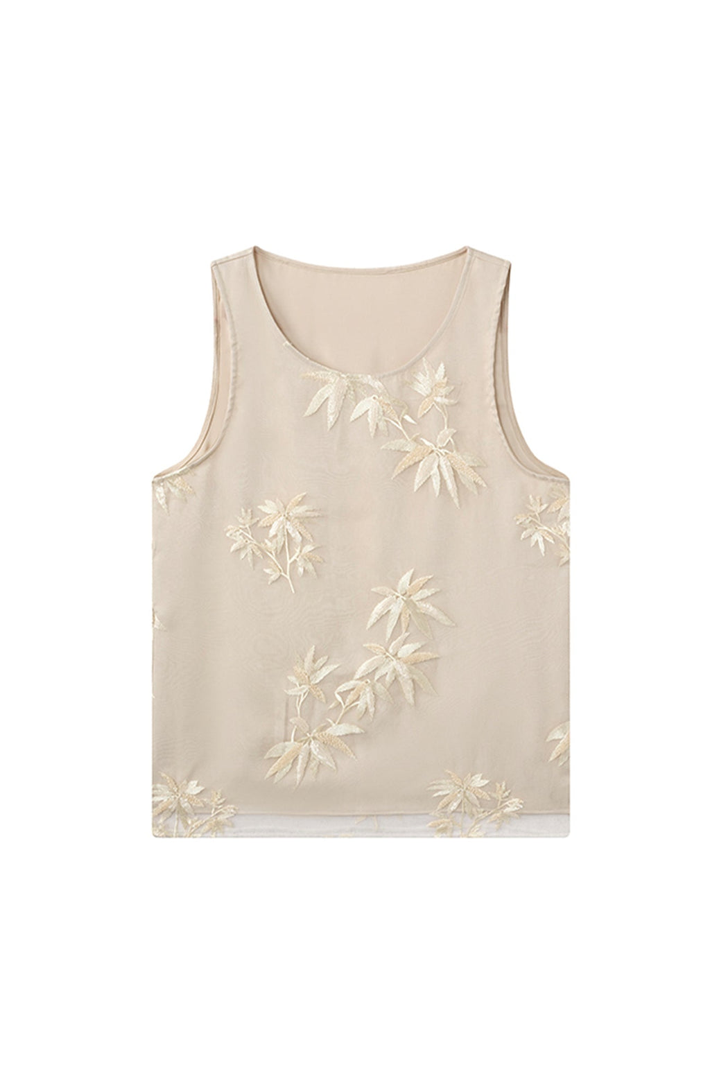JIECHI Bamboo Embroidered Tank Top