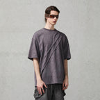 ORGANIC EMOTION Scratch Spliced Washed T-Shirt