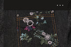 TUIMU Beaded Floral Embroidered Wide-Leg Denim Trousers
