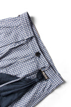 RELABEL Detachable Scarf Grid Pleated Pants