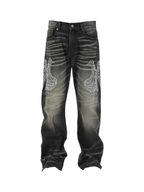 VINKID Faded Pigeon Embroidered Jeans