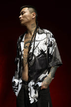 RTVG Dragon Calligraphy Cuban Half Shirt