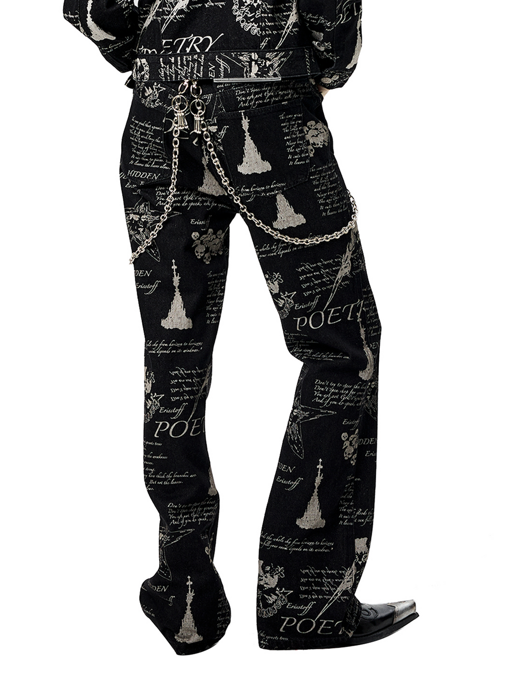 CYCYCY Punk Washed Graffiti Jeans