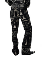 CYCYCY Punk Washed Graffiti Jeans