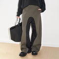 LABELROOM Paneled Color Blocked Zipper Pants