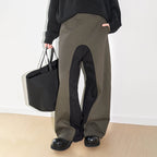 LABELROOM Paneled Color Blocked Zipper Pants