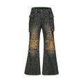 CYCYCY Distressed Big-Pocket Flared Jeans