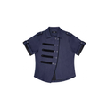ESAIAS Asymmetrical Rivet-Strap Half Shirt