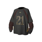 RELABEL No.21 Spliced Layered Long-Sleeve Tee