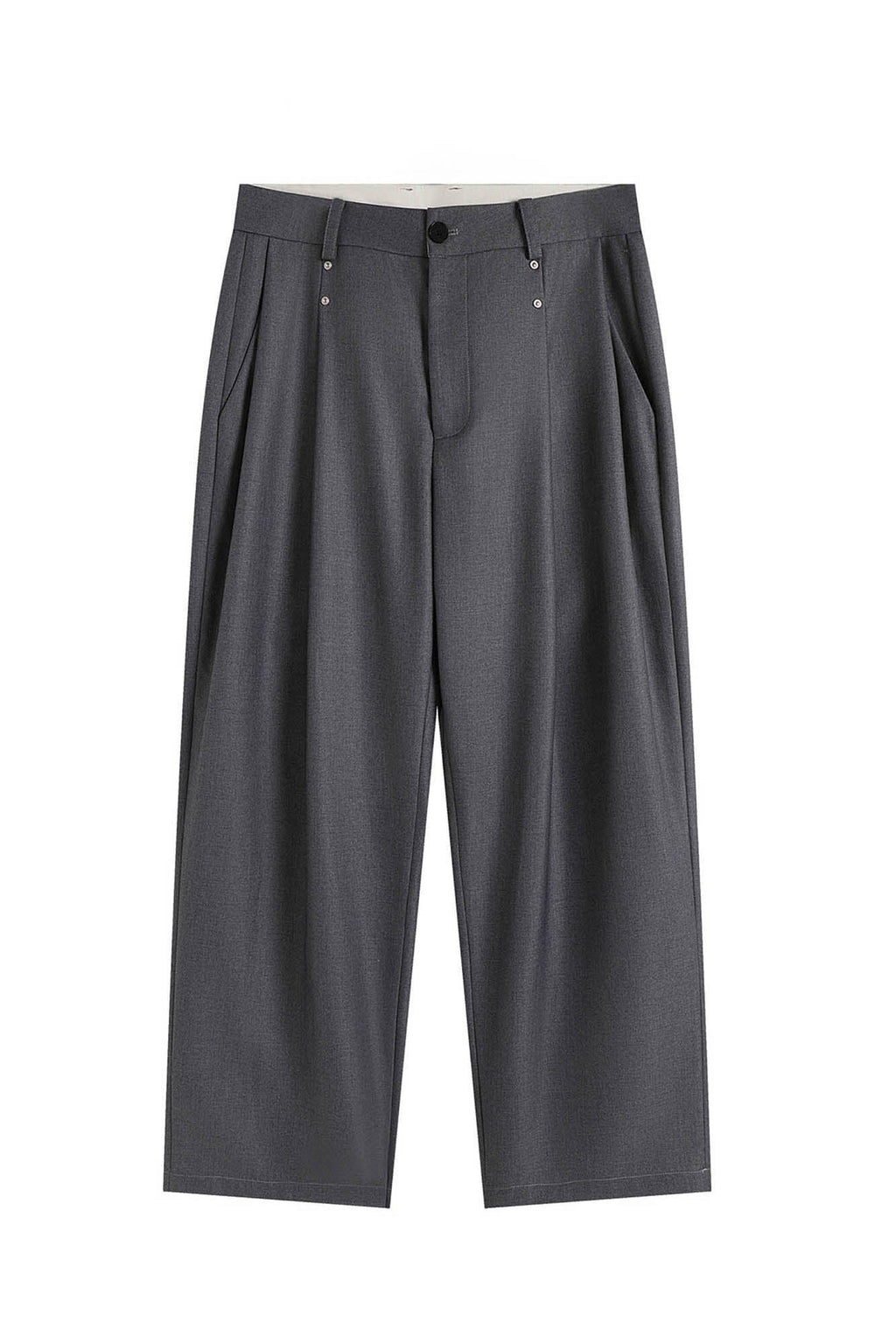 FACEONLAB Essential Wool-Blended Pleated Trousers