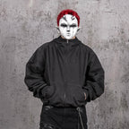 UNDERWATER Distressed Spliced Fallen Armor Zip-Up Hoodie