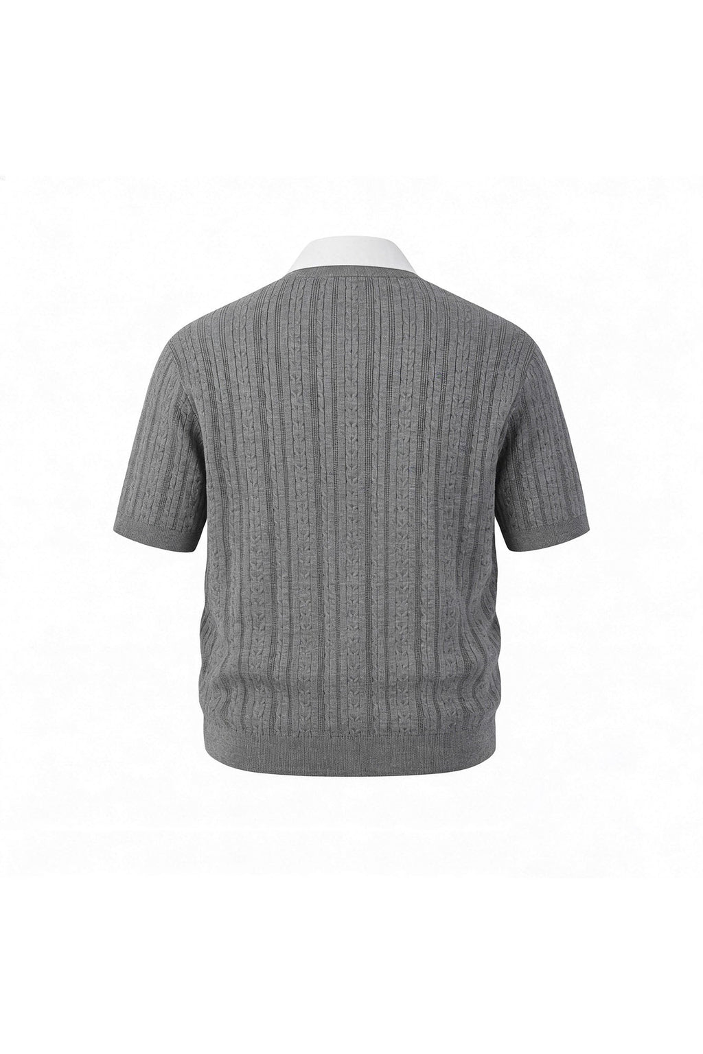 KREATE Faux Layered Cable-Knit Half Shirt