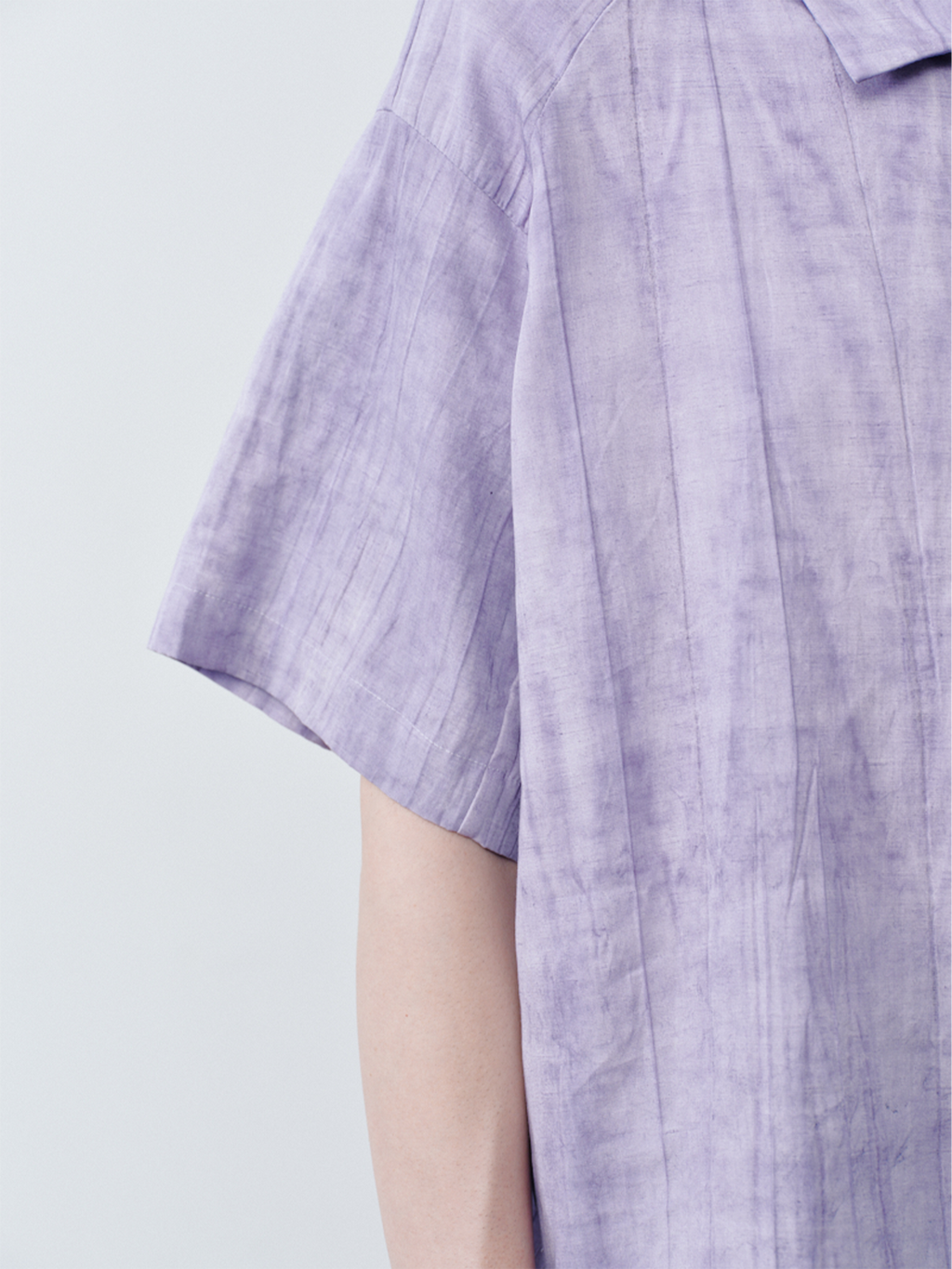 GRAINMUSTARD Crinkled Linen-Cotton Half Shirt