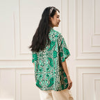EPIC POETRY Paisley Prints Cuban Half Shirt